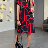 Ellanore – Geometric Print Polo Haljina