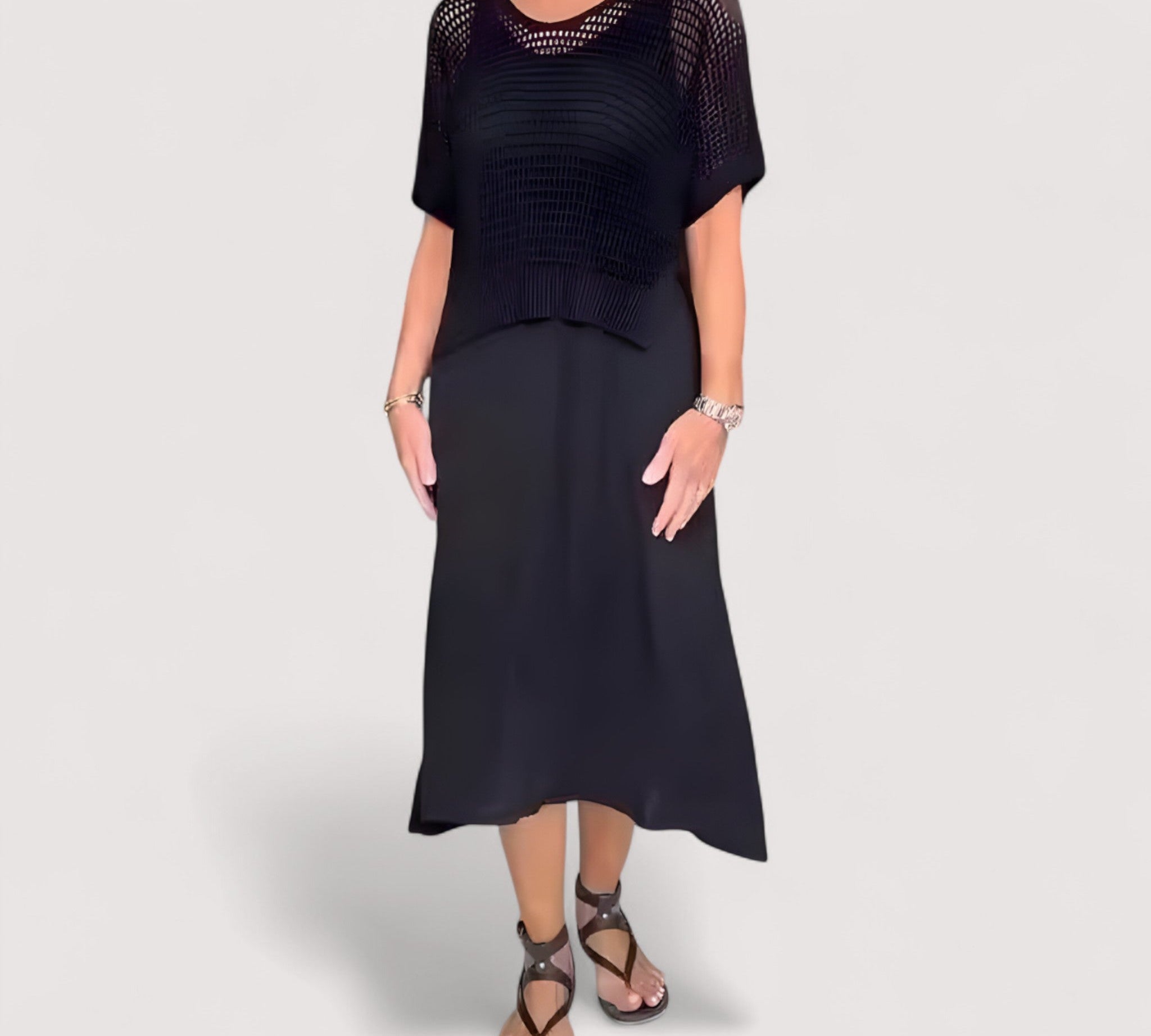 Claudia™ | Ljetna haljina s pletenim gornjim dijelom