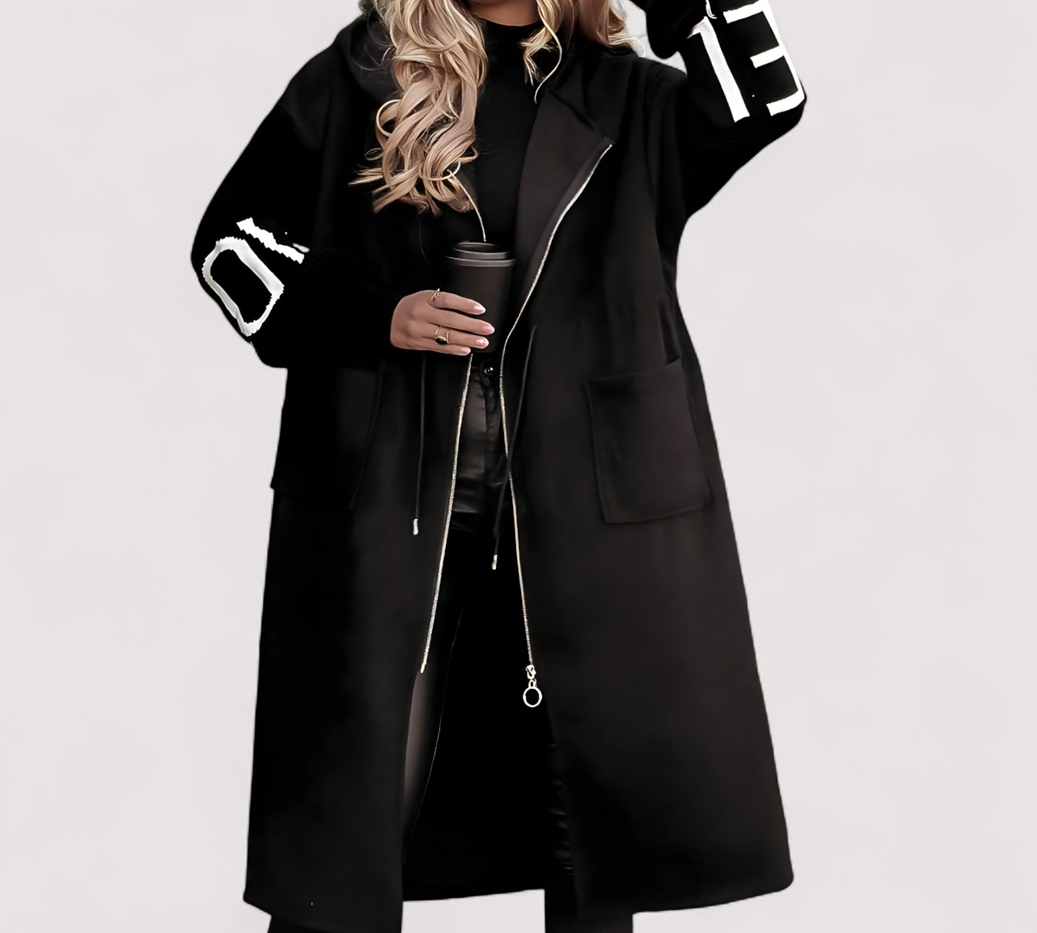 Maris™ | Ženska jakna s pletenim rukavima i kapuljačom