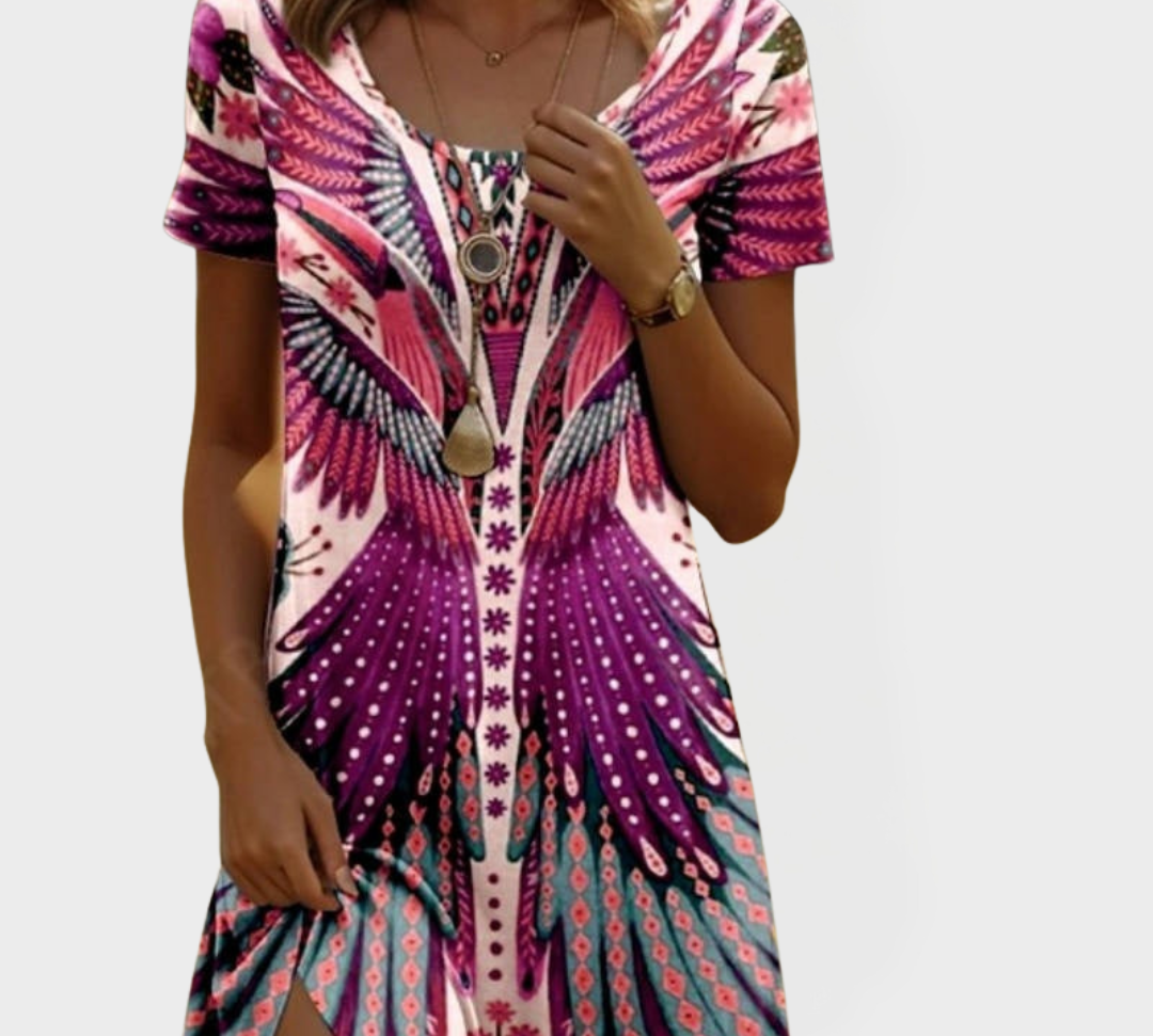 Vintidž haljina s kratkim rukavima