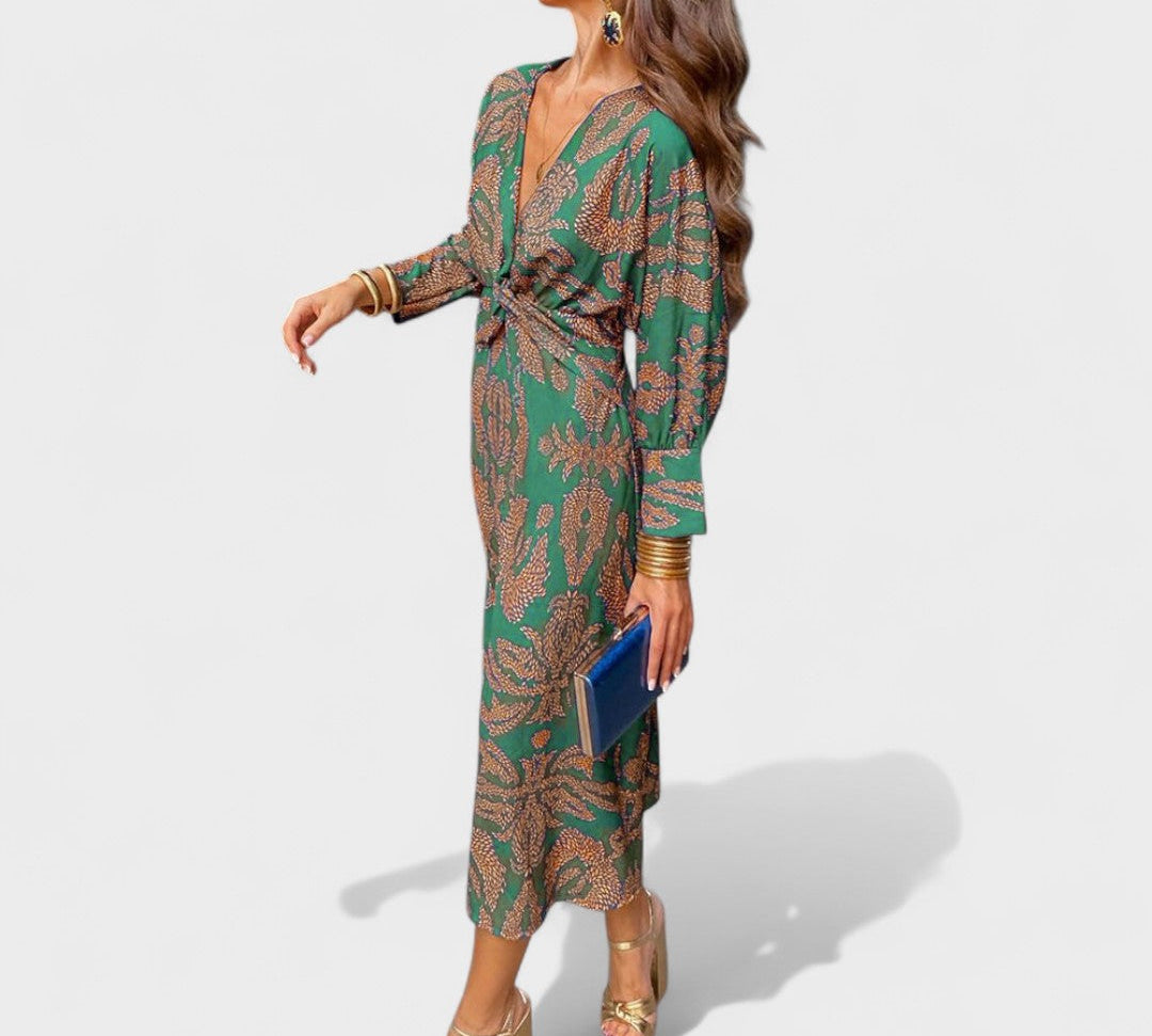 Vesna - Midi haljina s V-izrezom