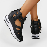 Elegantne lagane sandale s potpeticom i bočnim patentom