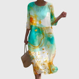 Lara™ | Elegantna Floral-Max haljina