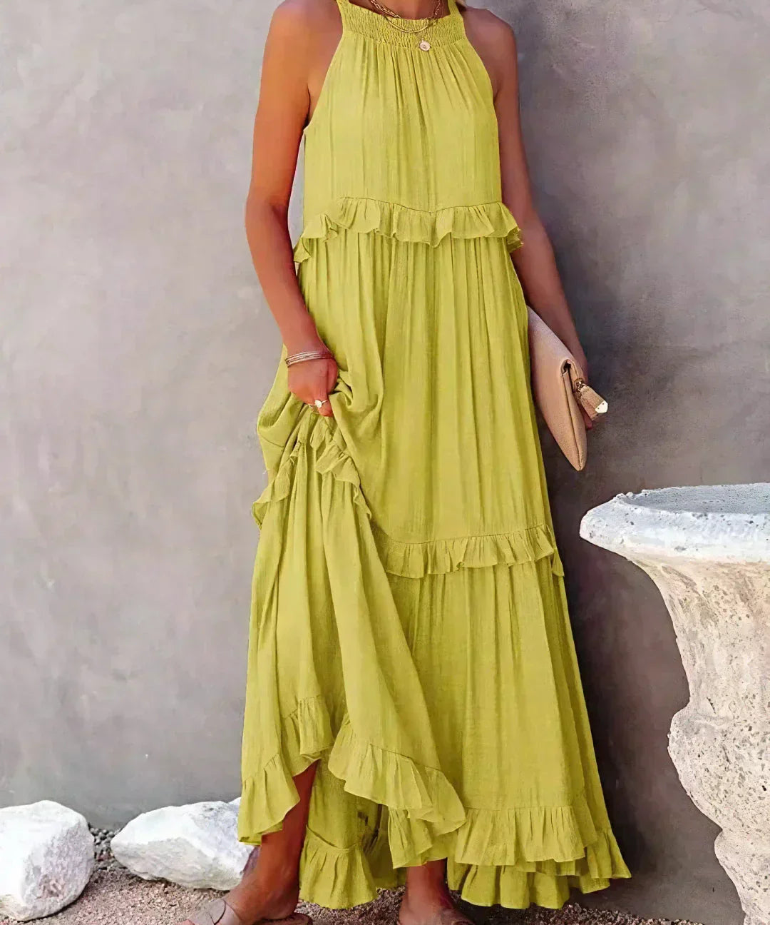 Robyn – Halter Ruffle Maksi Haljina