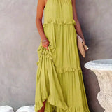 Robyn – Halter Ruffle Maksi Haljina
