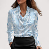 Charlotte™ | Satenska bluza s V-izrezom