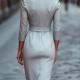 Camille™ | Elegantna haljina na preklop s istaknutim strukom