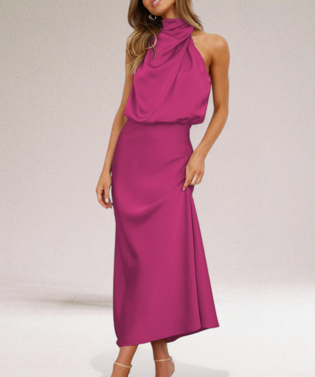 Flavia | Halter haljina od glamuroznog satena