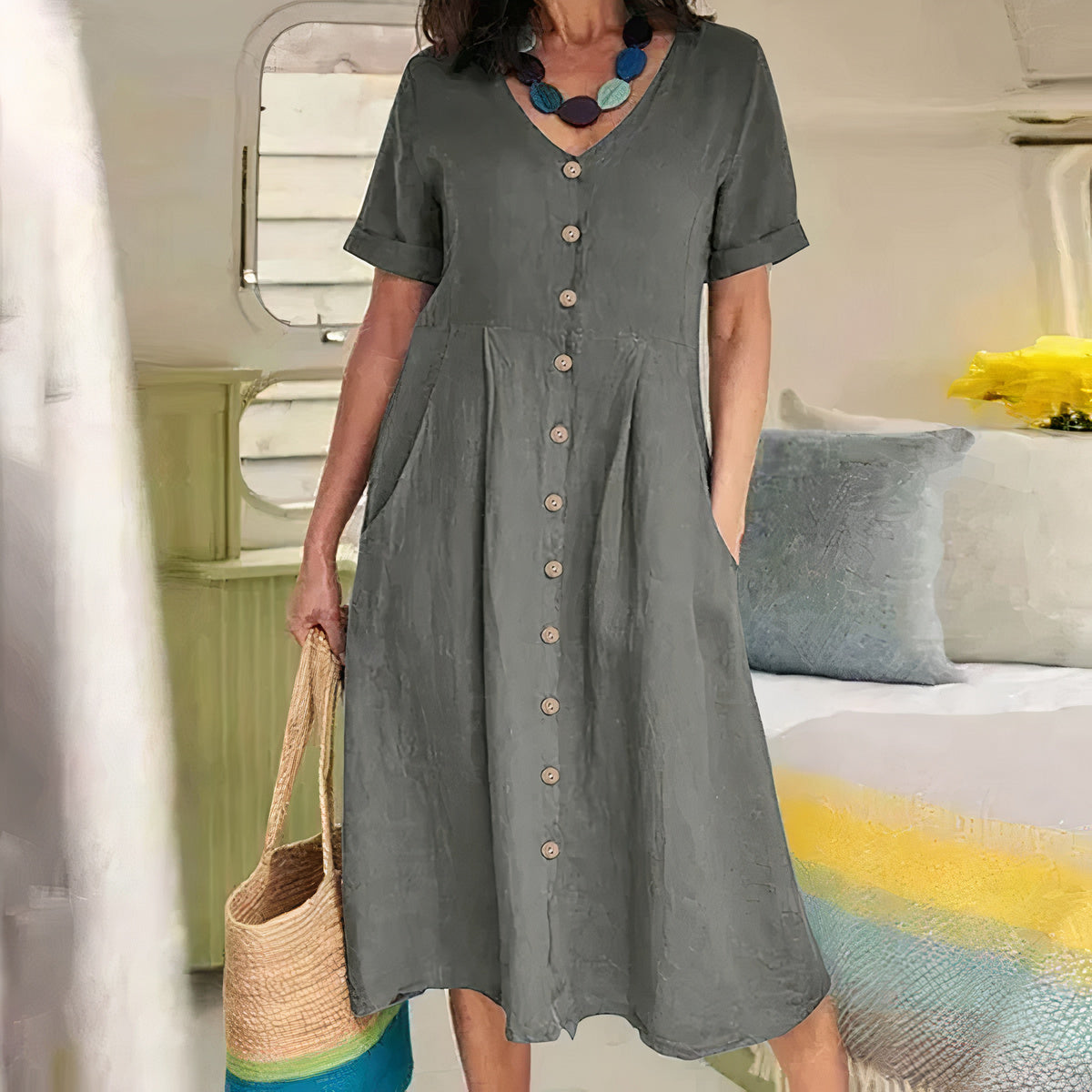 Briar – Effortless Buttoned Haljina