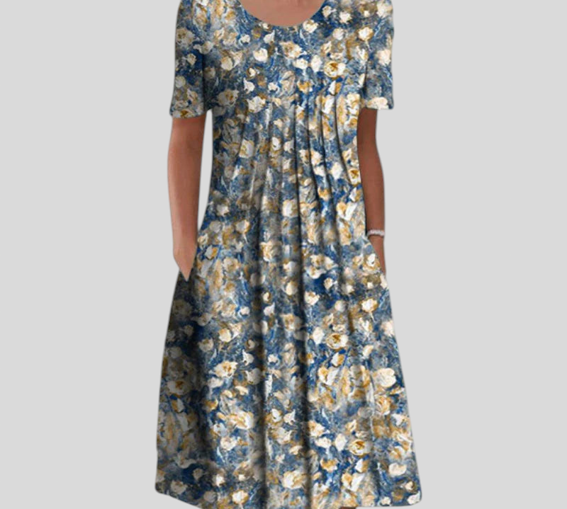 Anais - Casual Cvjetna Haljina S Džepovima