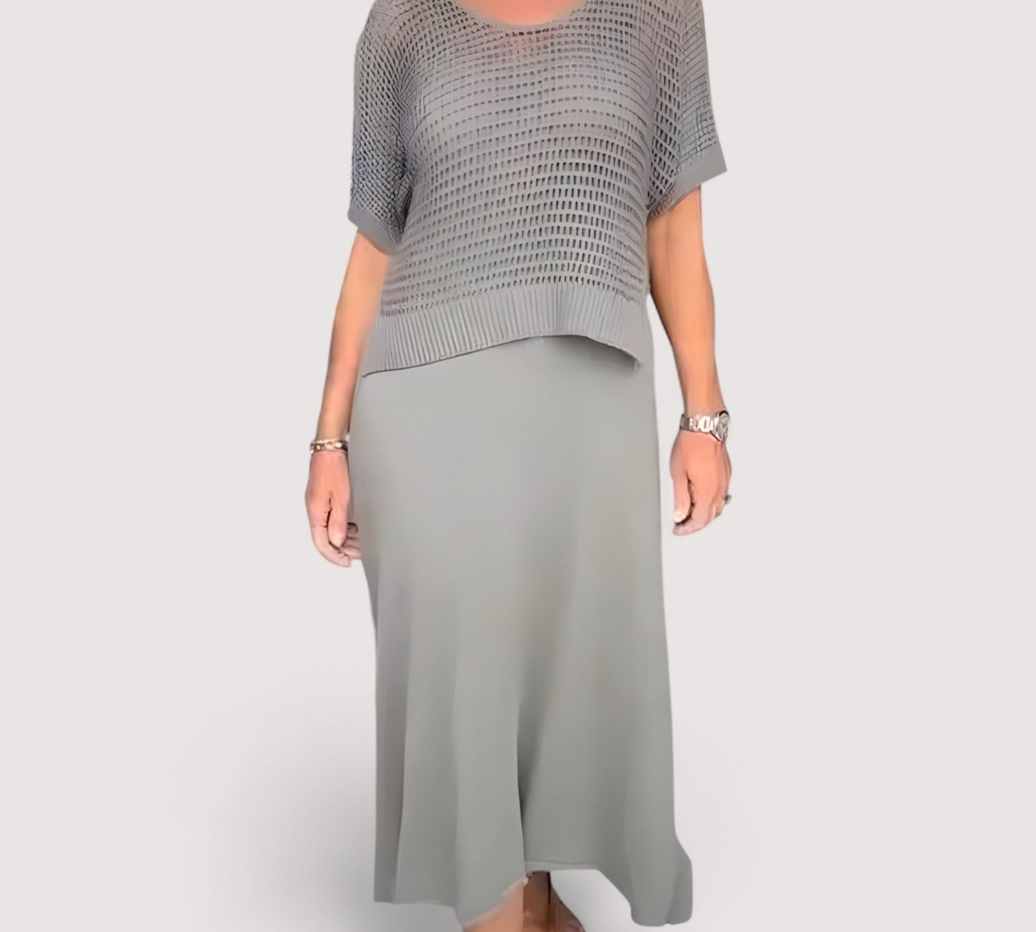 Claudia™ | Ljetna haljina s pletenim gornjim dijelom