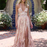Alexa™ | The Scarlette haljina in Peach Tapestry
