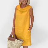 Haljina s kaki ovratnikom