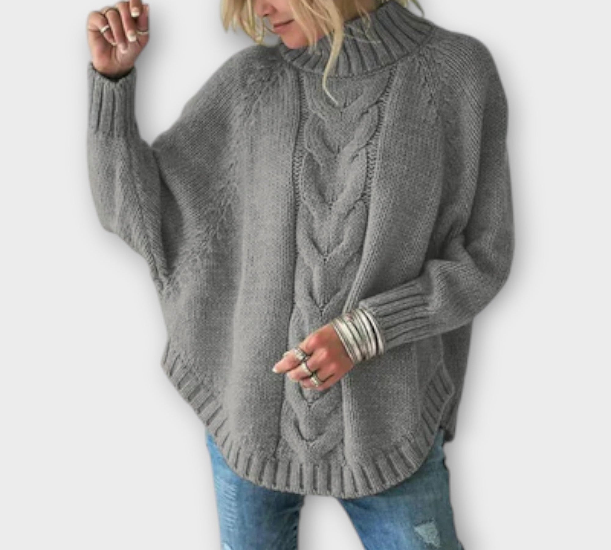 Elysian - Pleteni pulover s uzorkom pletenice