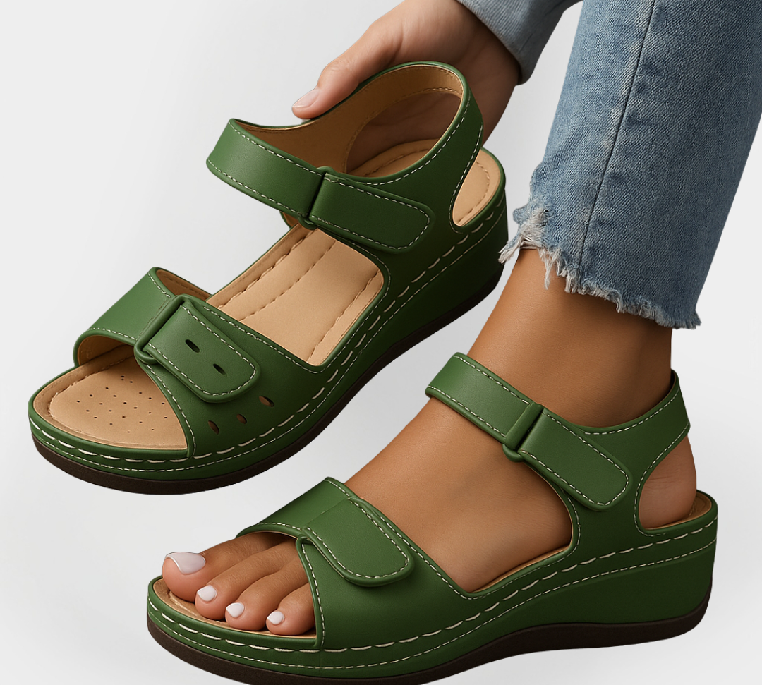 Ortopedske kožne papuče s petom