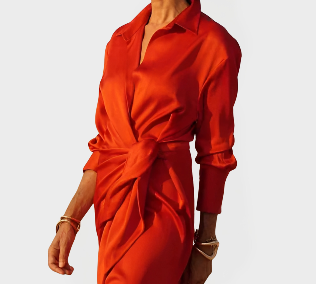 Dugo suknja za svečane prilike s mašnom