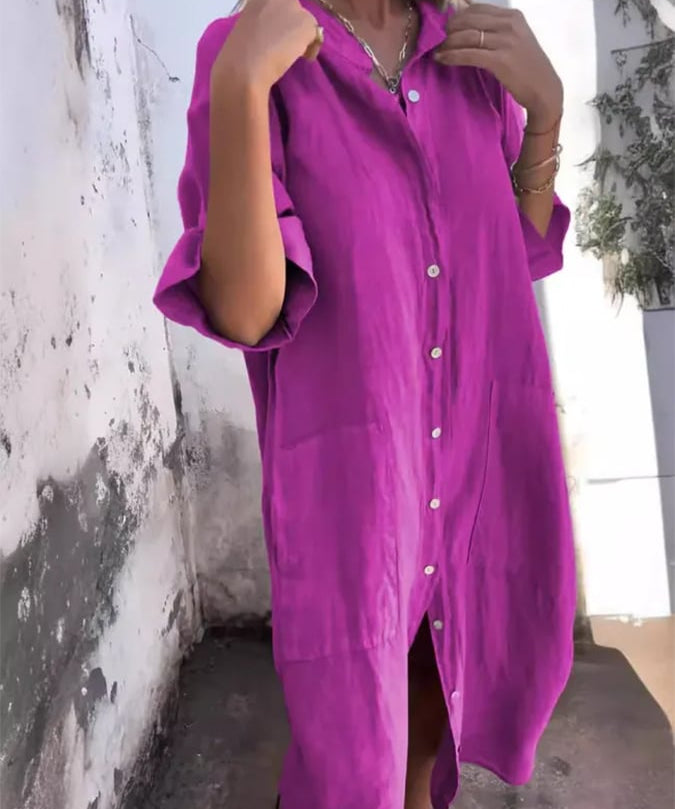 Paige – Buttoned Lagana Haljina