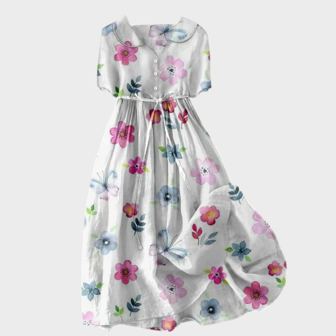 Ena - Ljetna haljina s vezicom u struku