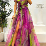 Julia™ | Elegantna maxi haljina s golim ramenima
