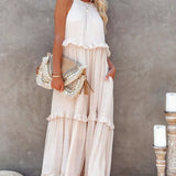 Robyn – Halter Ruffle Maksi Haljina