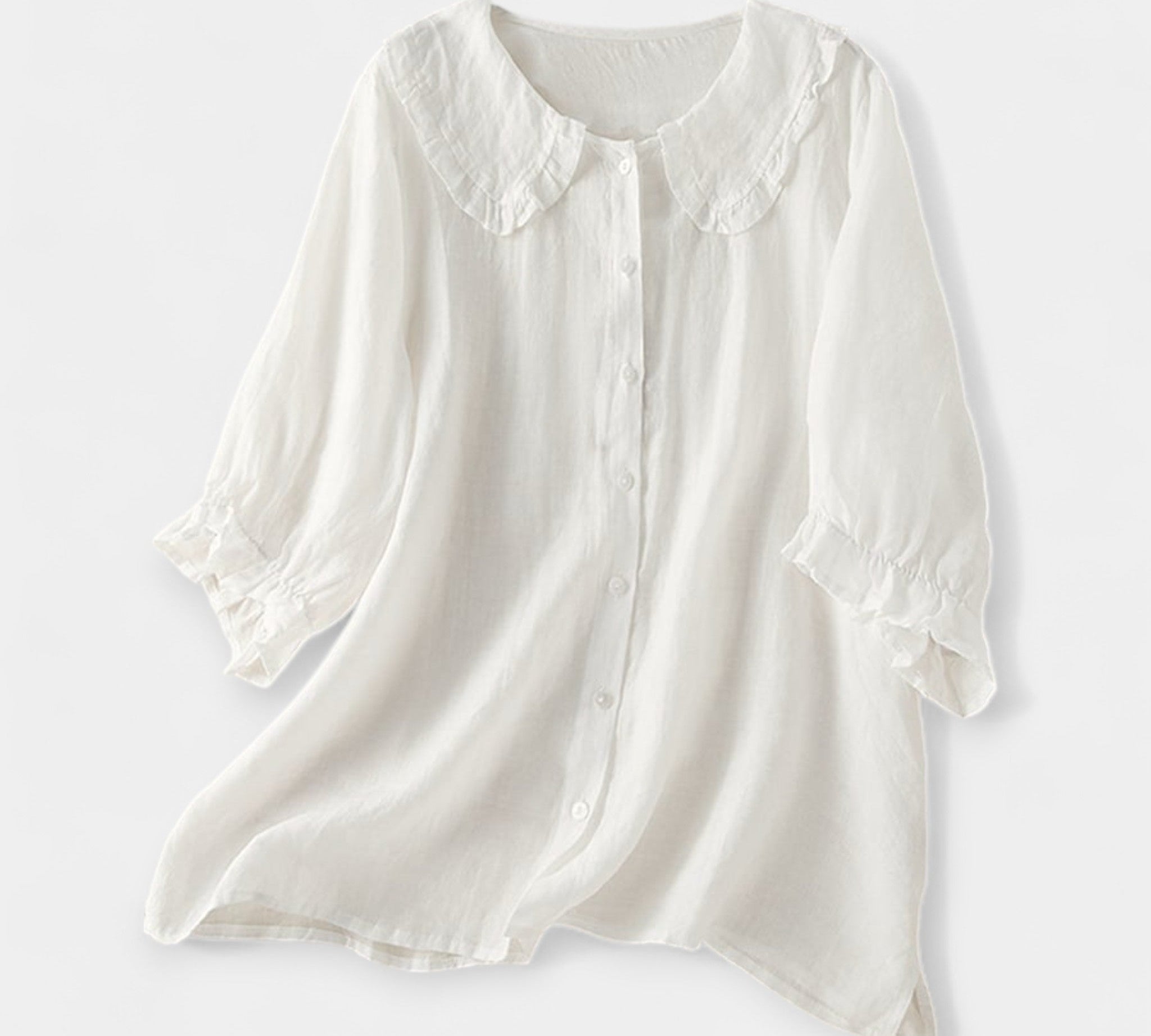 Košulja s prugama i ukrasnim ovratnikom