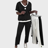 Ženski Neformalni Set s Topom i Hlačama s V-izrezom