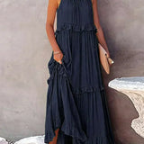 Robyn – Halter Ruffle Maksi Haljina