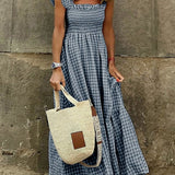 Ivara – Elegantna Plaid Ljetna haljina