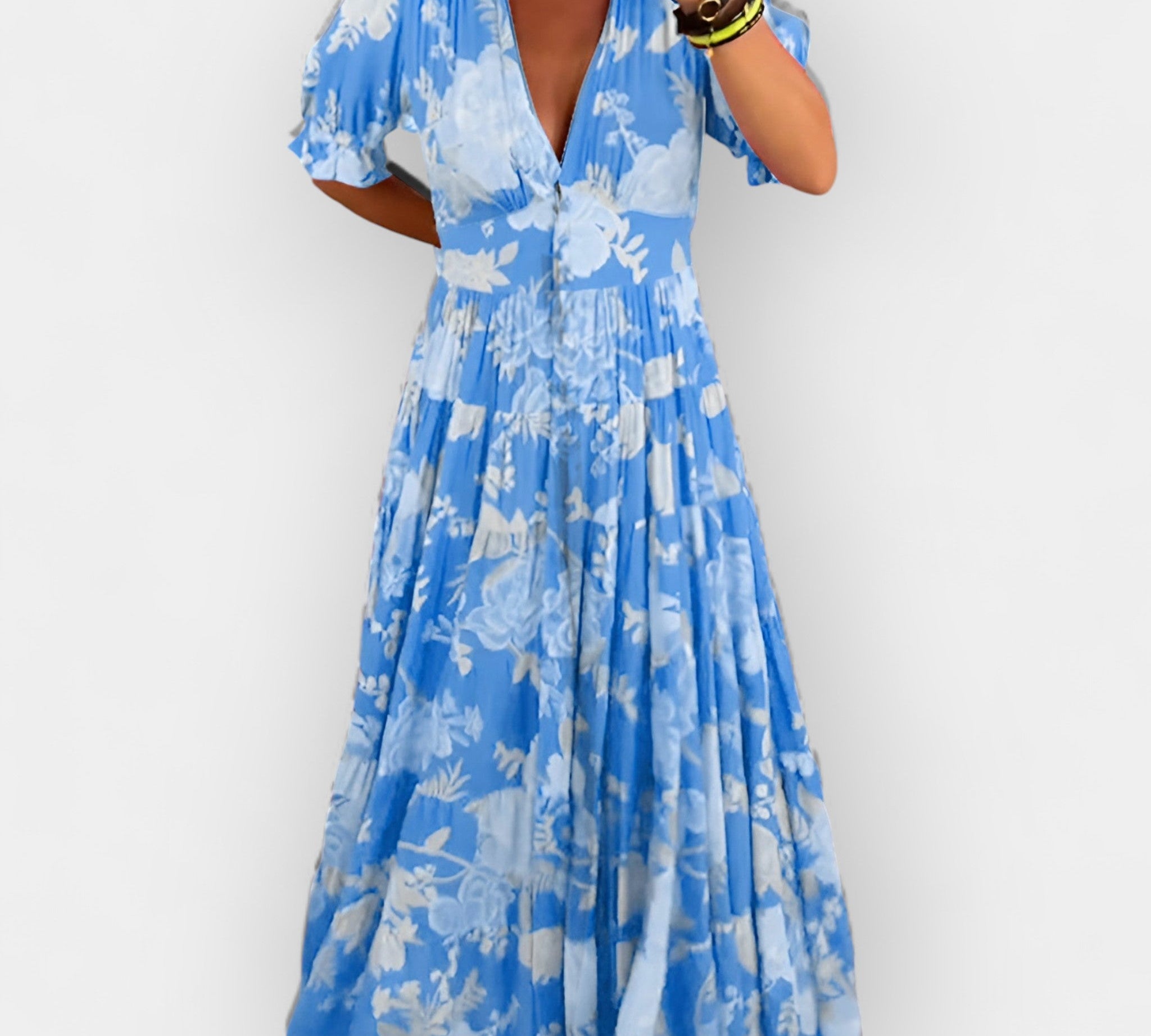 Lagan i cvjetni haljina s džepovima