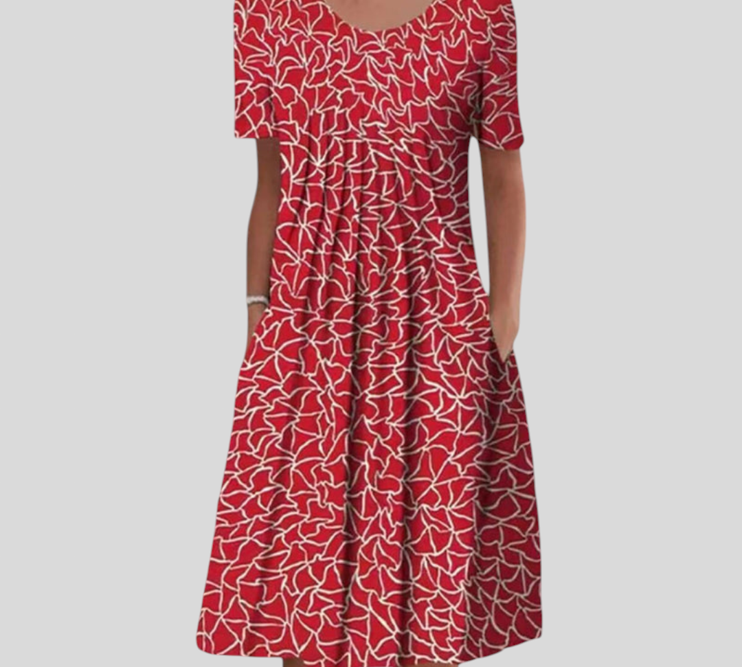 Anais - Casual Cvjetna Haljina S Džepovima