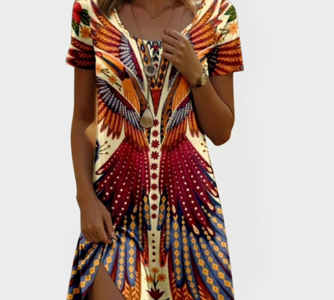 Vintidž haljina s kratkim rukavima