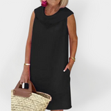 Haljina s kaki ovratnikom