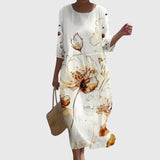 Lara™ | Elegantna Floral-Max haljina