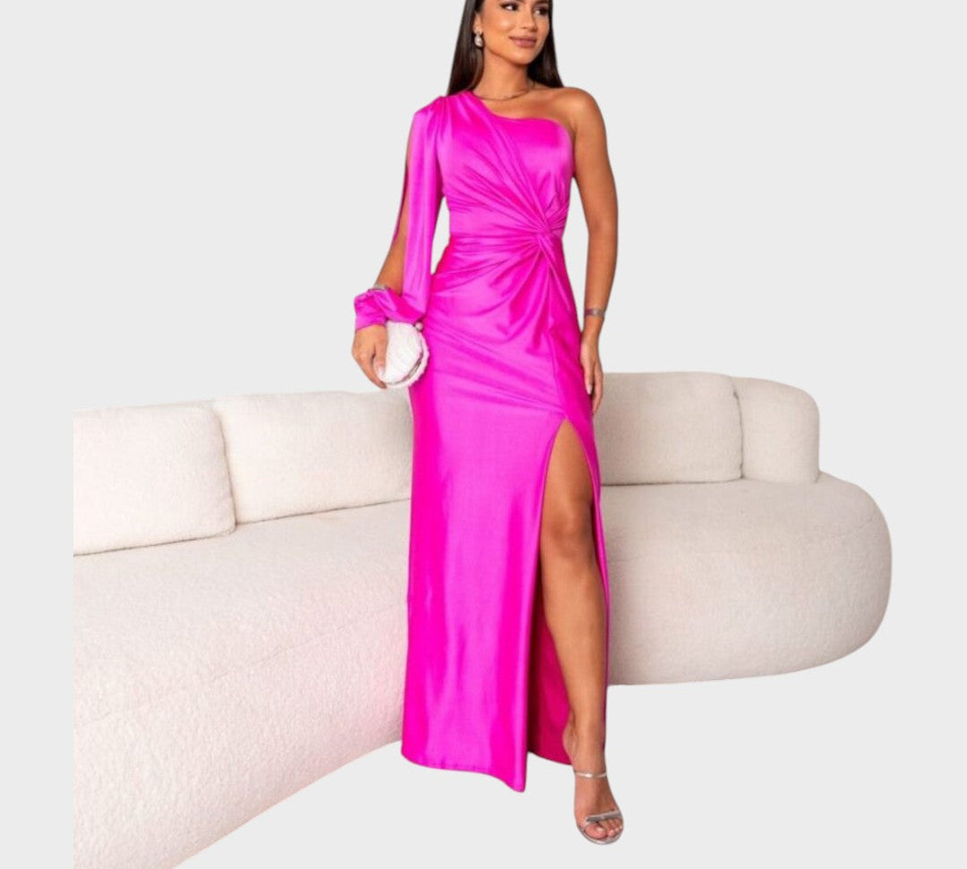 Marica – Elegantna duga haljina na jedno rame