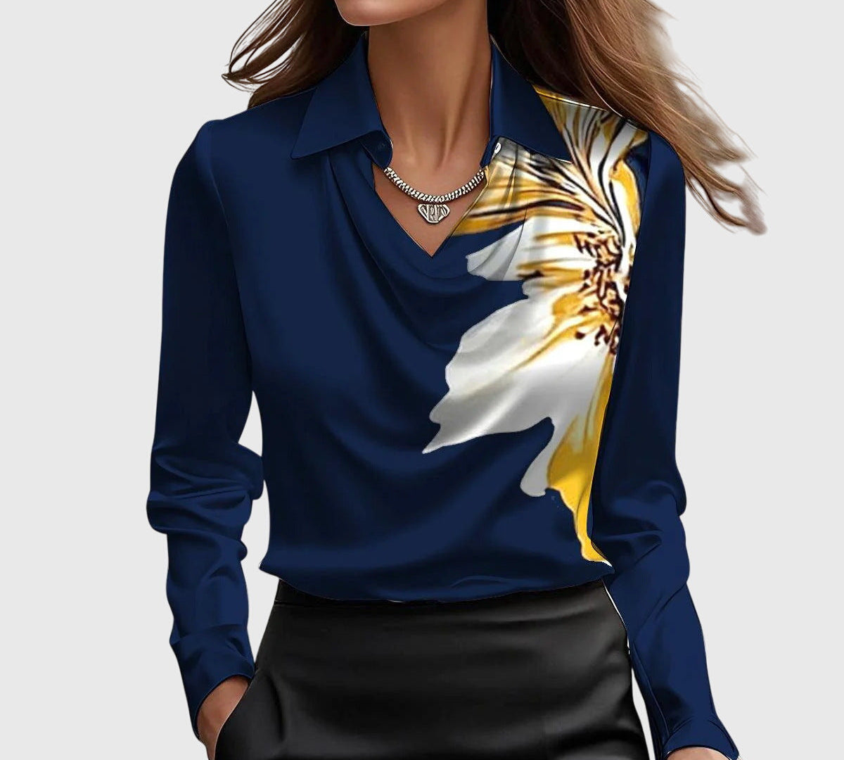 Brooklyn – Elegantna Bluza od Sjajnog Satena