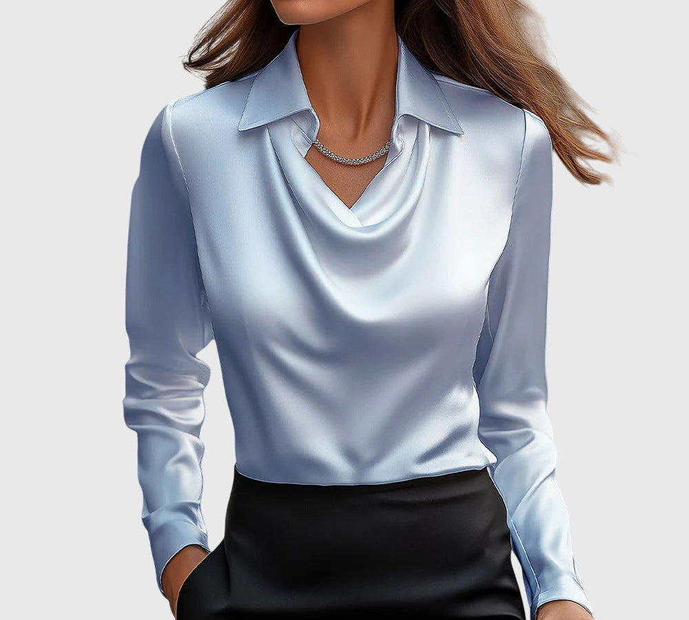 Brooklyn – Elegantna Bluza od Sjajnog Satena