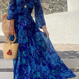Cosette | ženski Wedding Guest cvjetna Off rame maksi haljina večernja