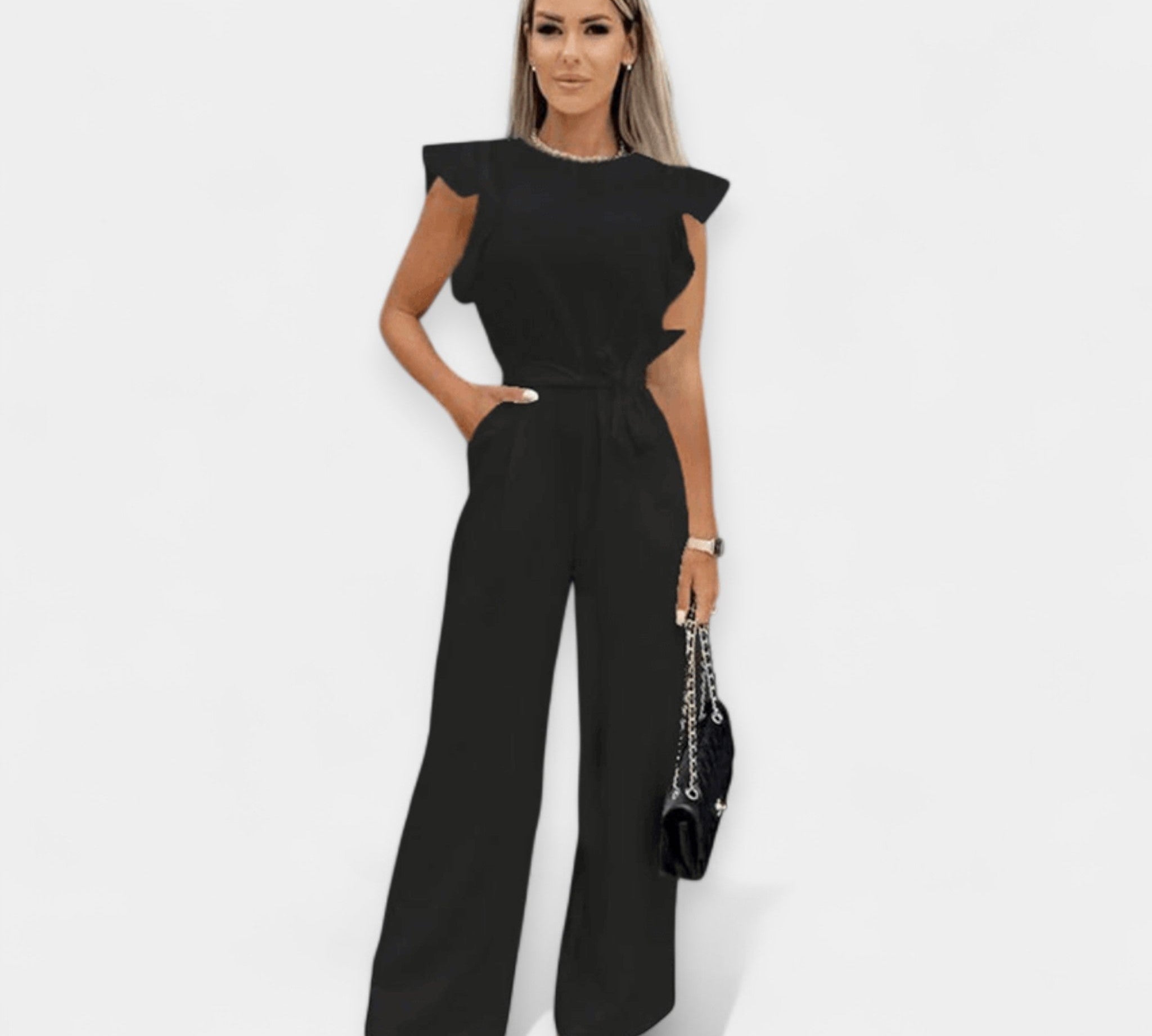 Cjelovita haljina s rukavima u obliku leptira