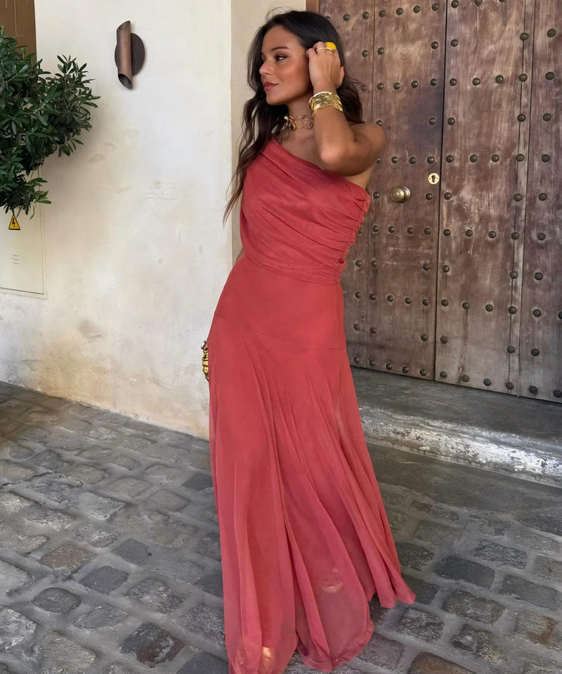 Camila | Elegantna Maxi Haljina s Mrežom