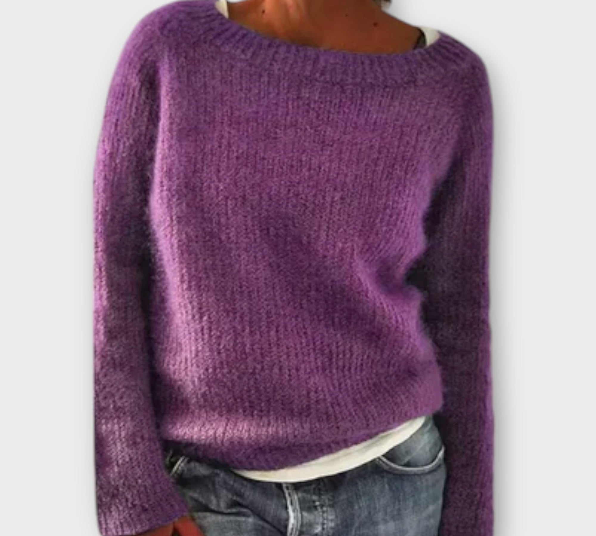 Regine – jednobojni pleteni pulover