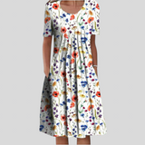 Anais - Casual Cvjetna Haljina S Džepovima