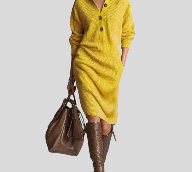 Carmen - Topla Pletena Haljina, Elegantna i Udobna