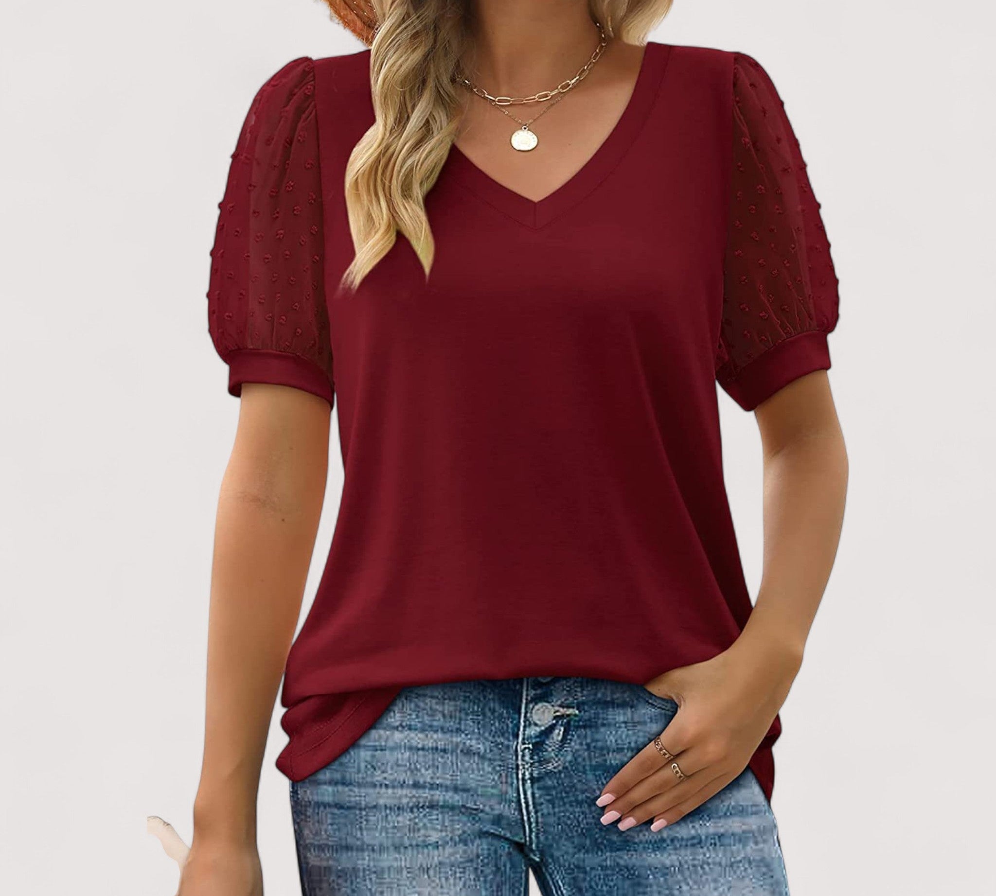 Ilse™ | Proziran top s V-izrezom