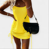 Bezrukavna Pletena Haljina s Remenom