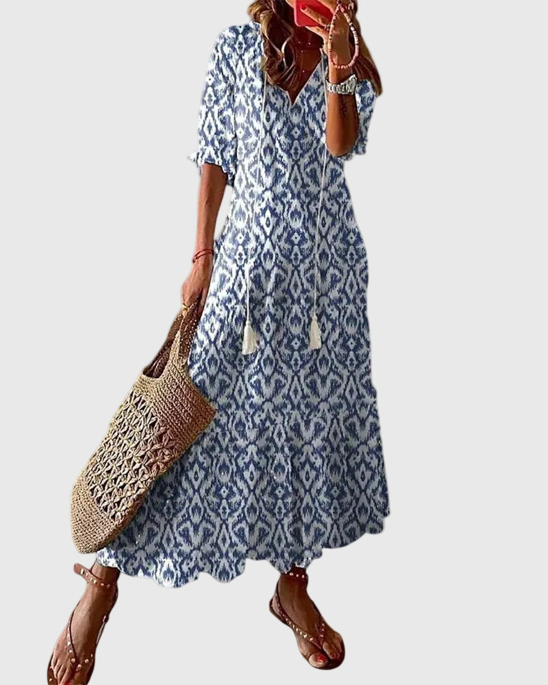 Amalia | Boho vintage ljetna maksi haljina