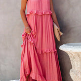 Robyn – Halter Ruffle Maksi Haljina