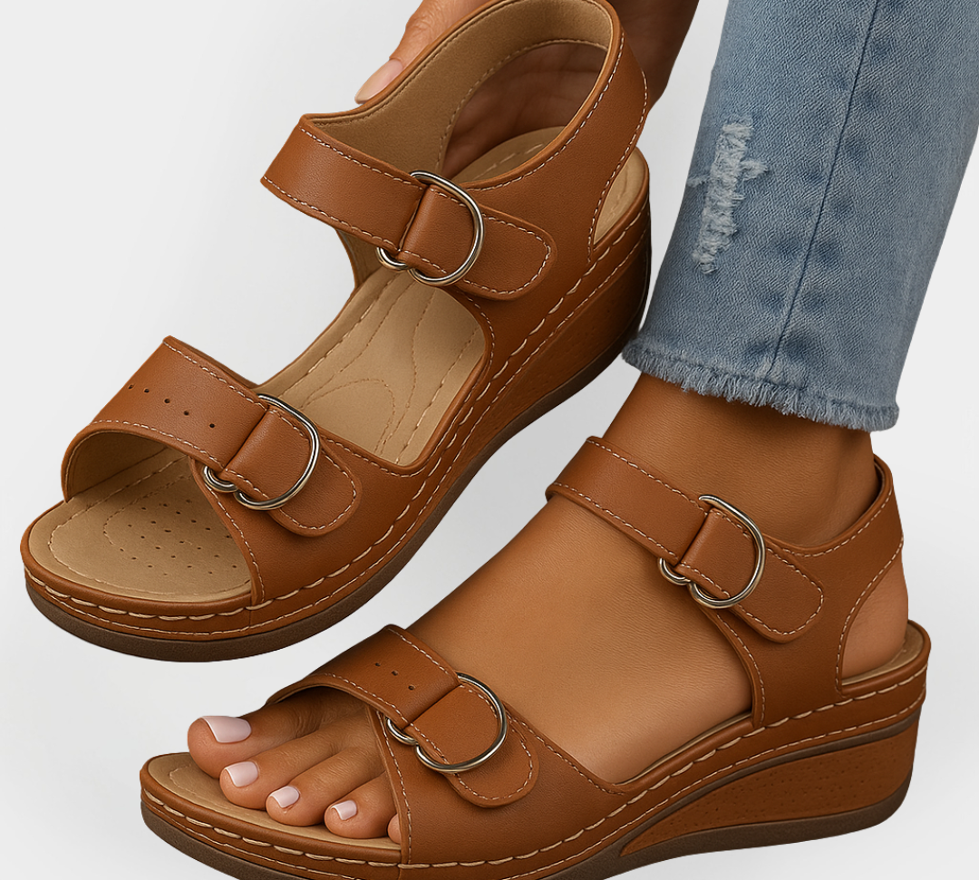 Ortopedske kožne papuče s petom