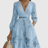 Rowella - Elegantna Plisirane Maxi Haljina