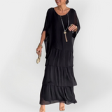 Haljina s plisom i efektom dvostrukog sloja