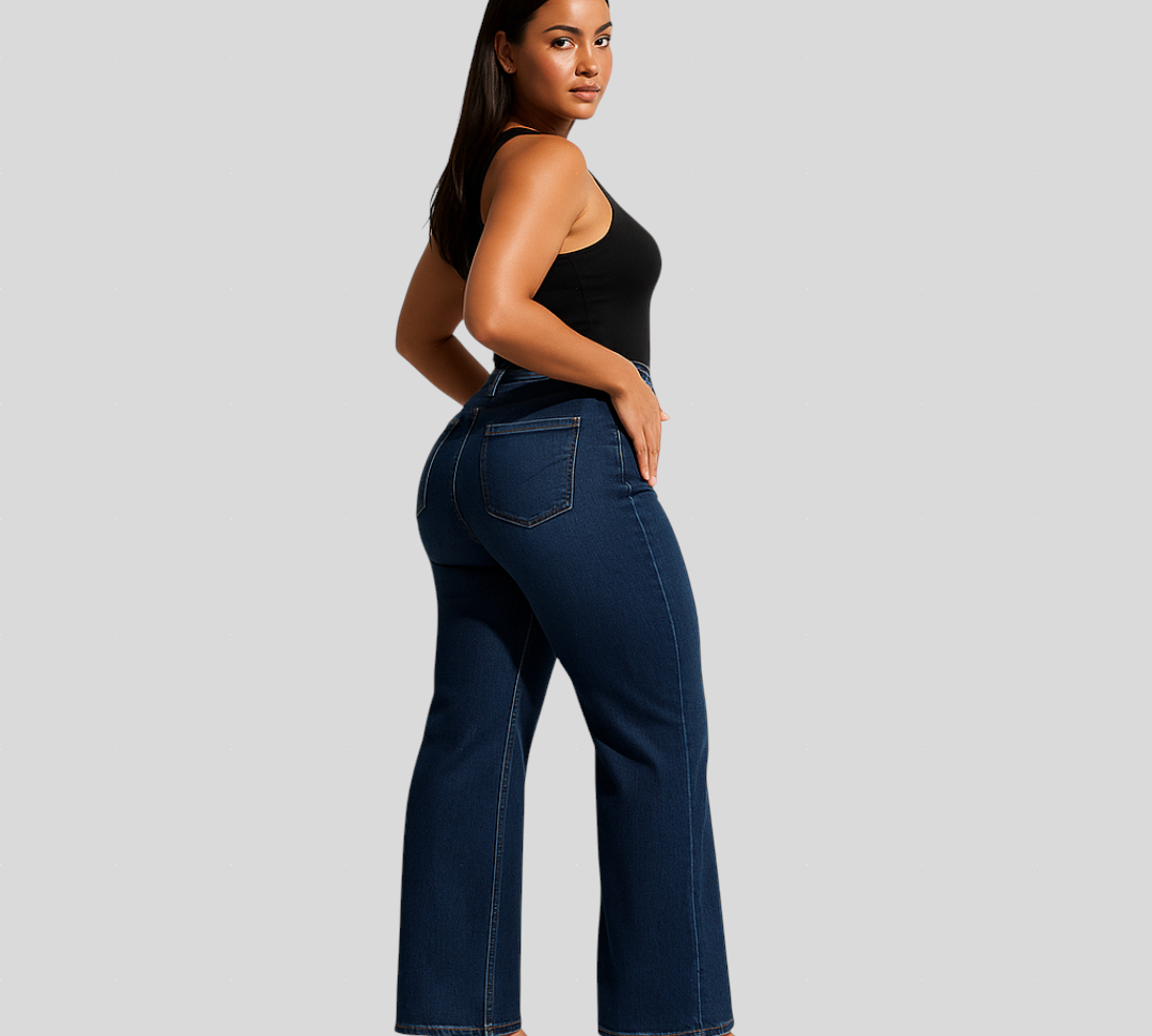 Aline - Elastične Traperice sa Srednjim Strukom